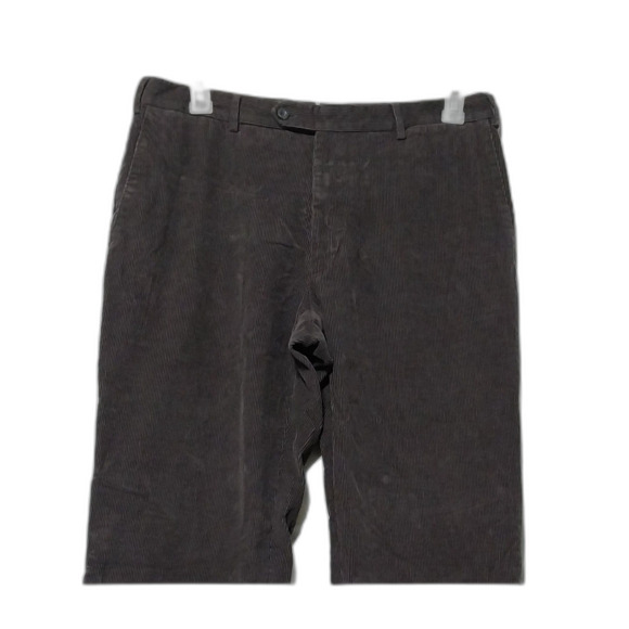 J. Hilburn pants Mens 33x31 brown corduroy flat front Retro Preppy Grunge Career - Picture 1 of 8